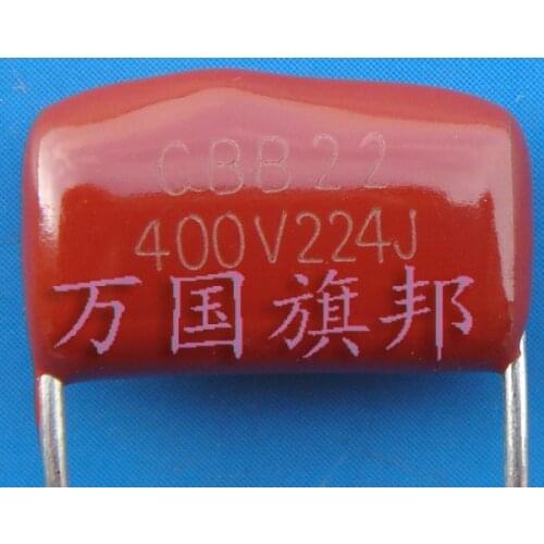 Free Delivery. CBB22 metallized polypropylene film capacitor is 400 v 224 0.22 uF