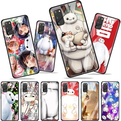 Big Hero 6 Disney for Samsung Galaxy S20 FE Ultra Note 20 S10 Lite S9 S8 Plus Luxury Tempered Glass Phone Case Cover