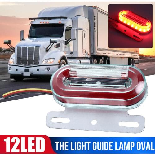 DC24V 12 LED Marker Light Warning Light Waterproof Red Car Pickup Lamp For Truck Trailer Camper RV