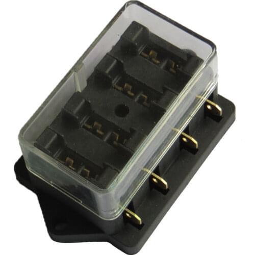 EE support Car Truck Auto 4 Way Circuit Standard ATO Blade Fuse Box Block Holder 12V