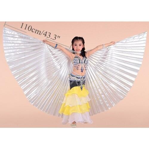 Children Belly Dance Isis Wings Dance Performance Props Belly Dance Accessories Egyptian Gold/Silver/white Isis Wings No Sticks