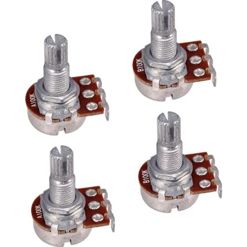 Electric Guitar Linear Audio Potentiometer Pots 2pcs A100K+2pcs B100K