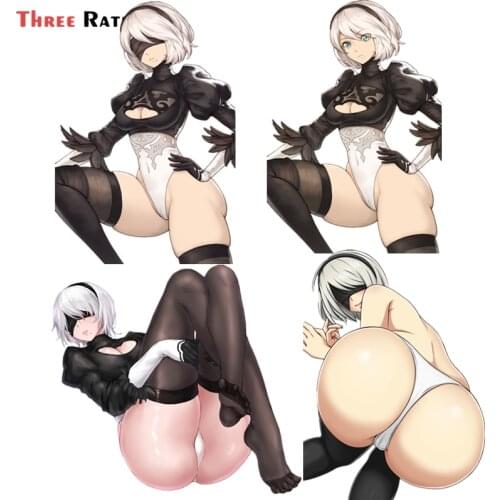 F653 Cool Yorha 2B Nier Hentai Waifu Sexy Anime Girl Car Stickers Motorcycle Decals Waterproof PVC