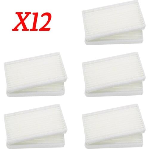 12pcs Vacuum Cleaner Filter HEPA Filter for ECOVACS CR130 cr120 CEN540 CEN250 ML009 for CHUWI V3 iLife X5 V5 V3+ V5PRO