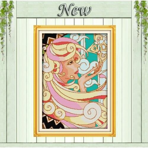 Temptation girl woman painting Counted print on the canvas DMC 14CT 11CT Cross Stitch Needlework kits Embroidery Sets,home Decor