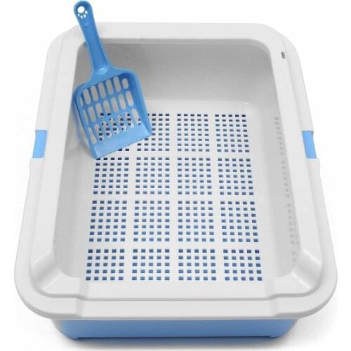 Cat Litter Tray Toilet Bedpan with Scoop Dog Teddy Rabbit Puppy Anti splash Toilette Indoor Home Plastic Sandbox Pet Supply