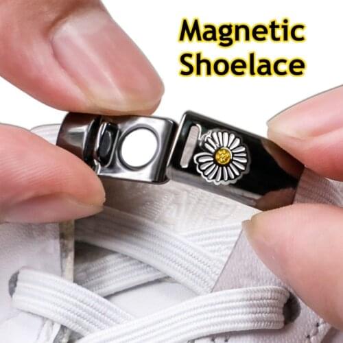 Daisy Magnetic Lock ShoeLaces No Tie Shoelace Elastic lazy ShoeLace Special Creative Kids Adult Unisex Sneakers Laces strings