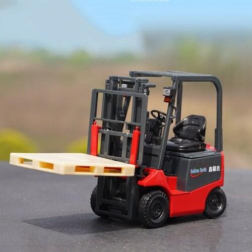 1:24 Scale Logistics Warehouse Forklift Stacking Forklift Simulation Scene Alloy Model Collection DecorationGifts Kids Toys Boys