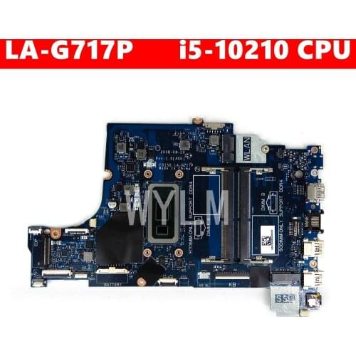 06FMPV FDI50 LA-G717P i5-10210 CPU Mainboard For DELL FDI50 LA-G717P Laptop Motherboard 100%Tested Working Well