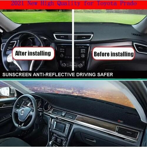 2021 New High Quality for Toyota Prado 2010-16 Dashboard Cover Non Slip Dash Mat Sun Shade Carpet Pad Accessories