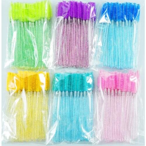 50/250PCS Disposable Eyelash Brushes Eyelashes Extension Tools Eyebrow Brush Mascara Wand Applicator Spoolers Eye Lashes