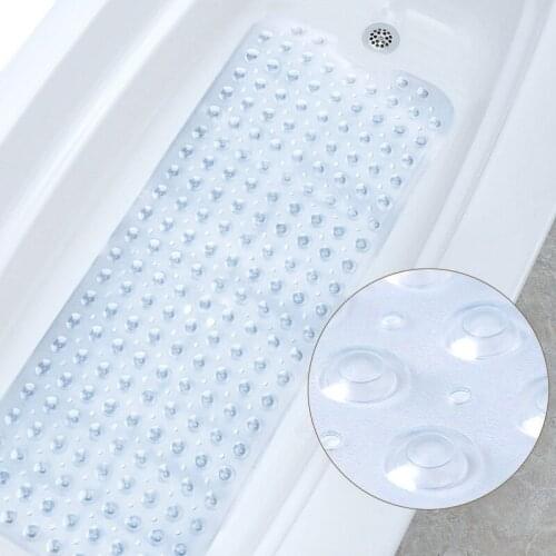 Drop ship 100*40cm PVC Bathroom Mat For Toilet Bath Mats Shower Bathroom Carpet Suction Anti Slip Bathroom Carpet Bath Mat Decor