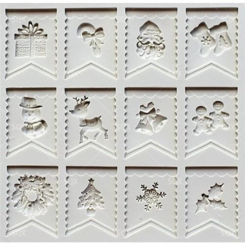 Christmas Gift Shape Silicone Fondant Mould Cake Decorating Baking Tools Kitchen Accessories SQ15263