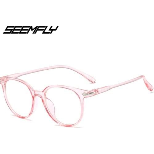 Seemfly -1.0 -1.5 -2.0 -2.5 -3.0 -3.5 Finished Myopia Glasses Men Women Vintage Round Frame Short Sighted Eyeglasses Eyewear New