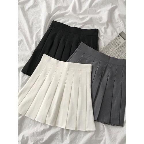 Solid Color High Waist Skirt Fashion New Womens Wear Anti Light Pleated Skirt In Summer 2021