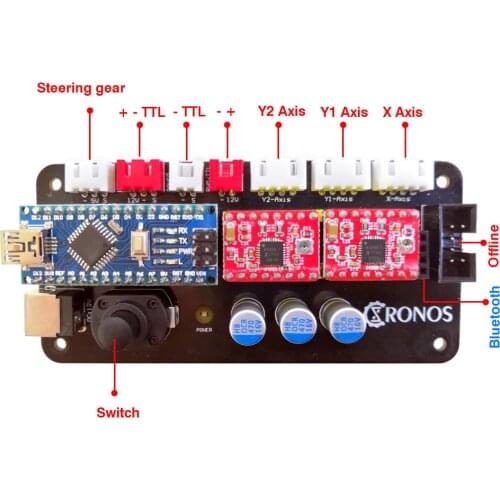 2Axis Stepper Motor Double Y Axis USB Driver Board With GRBL Offline Controller For Laser Engraving Machine