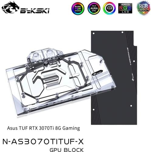 Bykski Graphics Card GPU Water Cooling Block For ASUS TUF RTX 3070 Ti 8G GAMING VGA Liquid Cooler 5V/12V SYNC N-AS3070TITUF-X