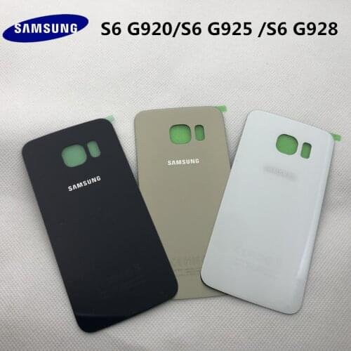 SAMSUNG Rear Glass for SAMSUNG Galaxy S6 G920 S6 edge G925 S6 plus G928 Back Battery Cover Door Rear Housing Case Replacement