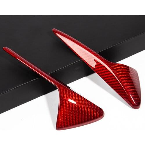 Model3 Car Body Camera Protective Cover For Tesla Model 3 2021 Accessories Real Red Carbon Fiber Model Three Model Y X 2Pcs/Set