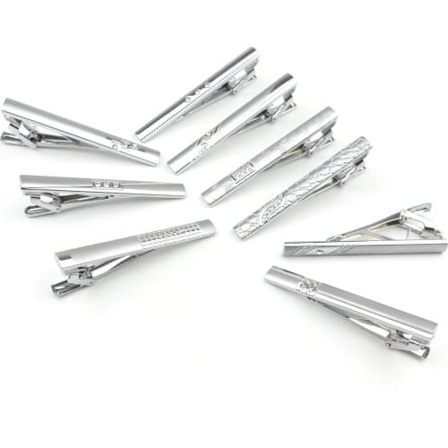 Must Buy Tie Clip Classic Trendy Men Crystal Jewel Metal Male Business Banquet Bar Necktie Clips Clasp Accessories Gift