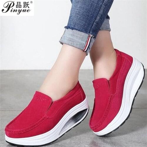 Summer Shopping Toning Shoes For Women Fitness Walking Slimming Jogging Sneakers 5 cm Wedge Platform Swing Shoes