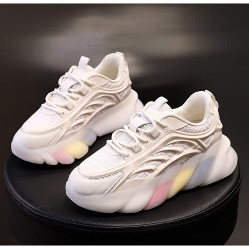 2021 New Womens Sneakers Ladies Mesh Sports Shoes Platform Chunky Female Outdoor Light Breathable Casual Running Shoes Walking