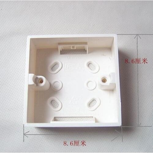 1pcs 86 X 86mm Waterproof Wall Plate Junction Box Back Plate Box Outer Side Back Box 86x86x34mm
