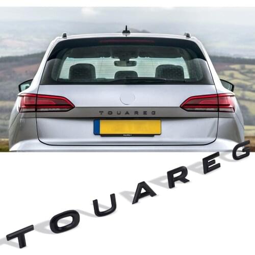 1pcs TOUAREG Trun Rear Sticker Black Letter Decals For Volkswagen Jetta Golf New Beetle Sagitar Phaeton Passat Lavida ABS Badge