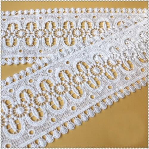 19yards 9cm Cotton embroidery Lace trim Patchwork Needlework sewing accessories Clothes edge decoration Garment material 219