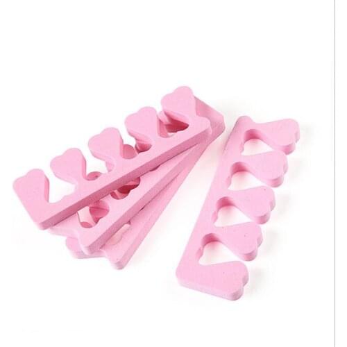 2000Pcs/Lot Four-Button Love Heart EVA Fingers Toe Separators Cotton Toe Splitter Dividers Nail Manicure Tools HA2191
