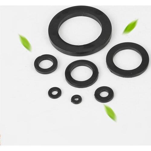 10x Flat Ring Sealing Washer for Plumber Downcomer Wash Basin Drain-pipe Rubber Gasket Spacer 45x32x2mm OD45 ID32 Black
