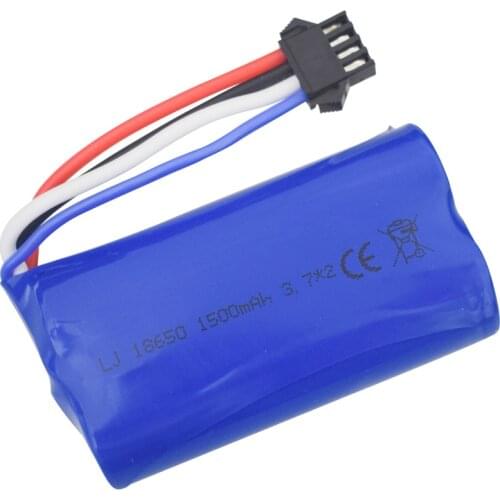 2S 7.4V 1500mah 18650 Lipo Battery for Huanqi 961 962 UDI902 UDI002 UDI009 AA102 2.4G RC Remote Control High Speed Boat Parts