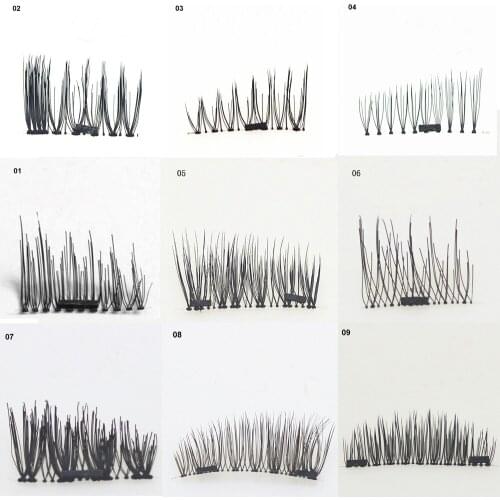 4 Pcs/Pairs 3D Magnetic Eyelashes Hand Made Fake Eyelashes False Eyelashes Extension Natural Soft Thin Makeup Easy To Wear Soft