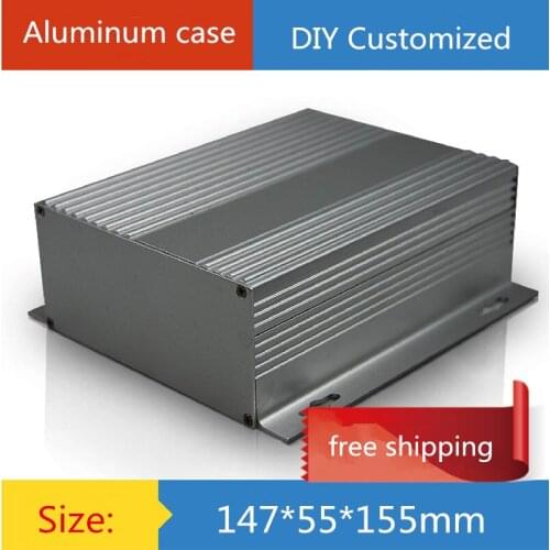 AMP case 147*55*155mm Mini aluminum amplifier chassis/Splitter/Power Converters/Audio Decoder case/AMP Enclosure/case/DIY box
