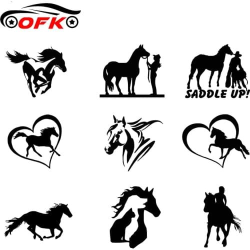 Car Stickers decor Motorcycle Decals Horse Life Cow Boy Decorative Accessories Creative Sunscreen Waterproof PVC
