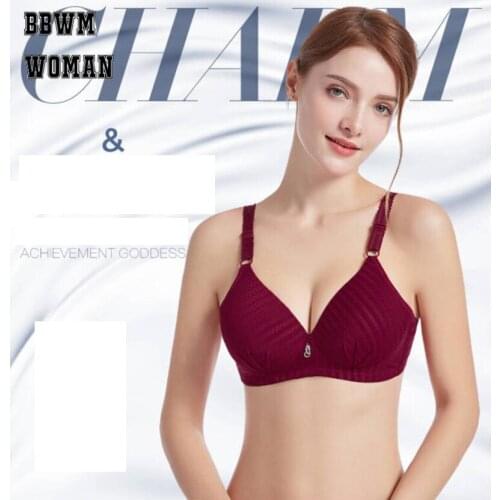 Bras for Women PLus Size No Steel Ring Bralette Lingerie Burgundy Black Without Underwire Sexy Bra ZO924