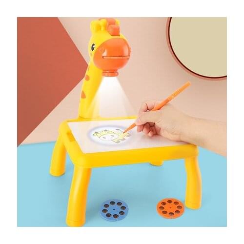 Children Led Projection Art Painting Machine Drawing Table Learning Toys Montessori Educational Arts Projector Painting Desk Toy