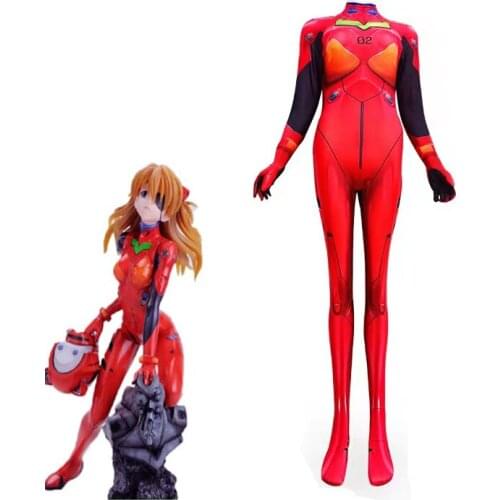 EVA Cosplay Costume EVA Asuka Langley Soryu Cosplay Costume Sexy Jumpsuit Women Red Bodysuit Halloween Carnival Costume