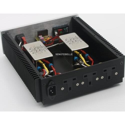 Finished HIFI UK Audio Power Supply Filter Purifierr Socket 4000W Home GB Power Conditioner Noise Adapter with Display