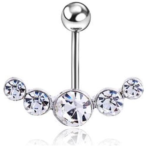 Puncture body jewelry retro opal ornament round lace Navel Ring Navel button navel nail piercing