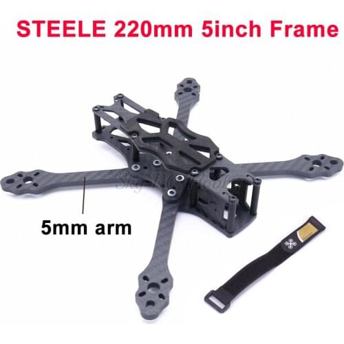 STEELE 5inch 220mm 220 Wheelbase X Type Carbon Fiber Quadcopter Frame Kit with 5mm Arm For FPV Freestyle RC Racing Drone