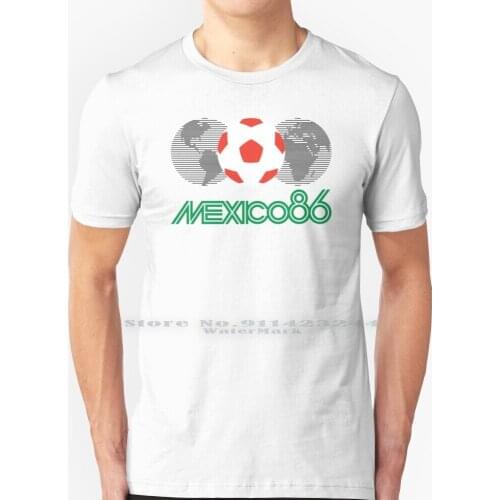 Mexico 86 T Shirt 100% Pure Cotton Mexico 1986 Football 86 Soccer Retro England Argentina Maradona Hand Of God Cool Creative