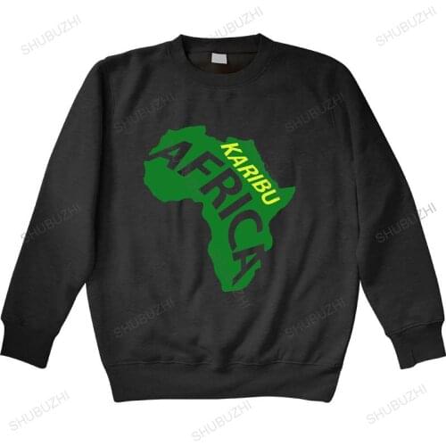 Autumn winter hoodies Karibu African, Tanzania Kenya Zanzibar, Uganda Kilimanjaro, Tourist Man crew neck hoodie