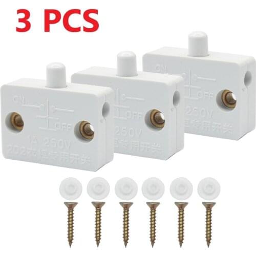 3 PCS Cabinet wardrobe door light control switch Normally open function power switch Parts refrigerator