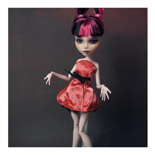 Doll Evening Dress Monstering High Doll Dressing Soft Casual Wear Handmade Clothes Outfit Doll Clothing Set For 1/6 Doll Toys