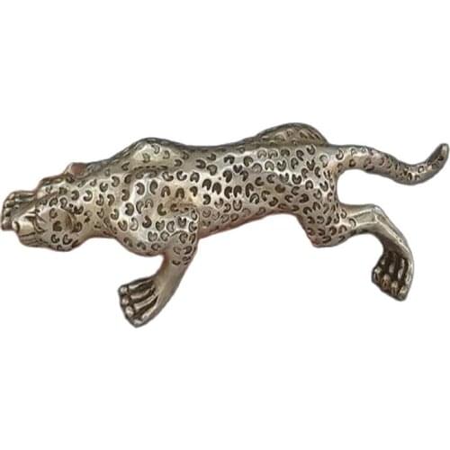 Silver plated copper leopard leopard Home Furnishing decorative ornaments gifts