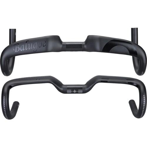 Balugoe New carbon fiber highway bicycle bent bar thighed handle carbon handlebar road bike handlebar 400 420 440MM Cycling part