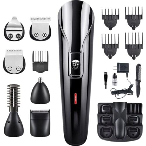 SHINON Multifunctional Six-In-One Electric Hair Clipper European Plug Professional Trimmer Mens Cordless Haircut Razor EU Plug