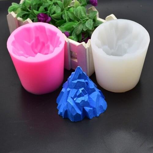 DIY Candle Crafts Molds Cake Mold Easy 3D iceberg Shaped Handmade Silicone Soap And Candle Mold