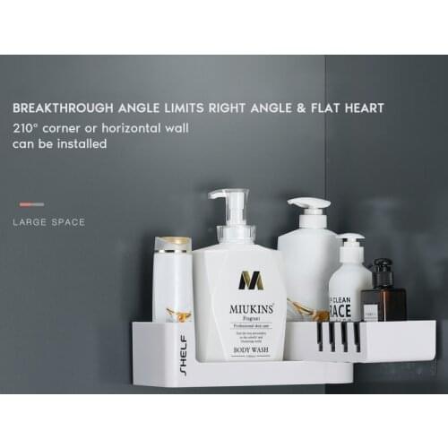 Bathroom Shelf Corner Shelves Shampoo Holder Kitchen Storage Rack Mess Shower Organizer Wall Holder Space Saver Household Items